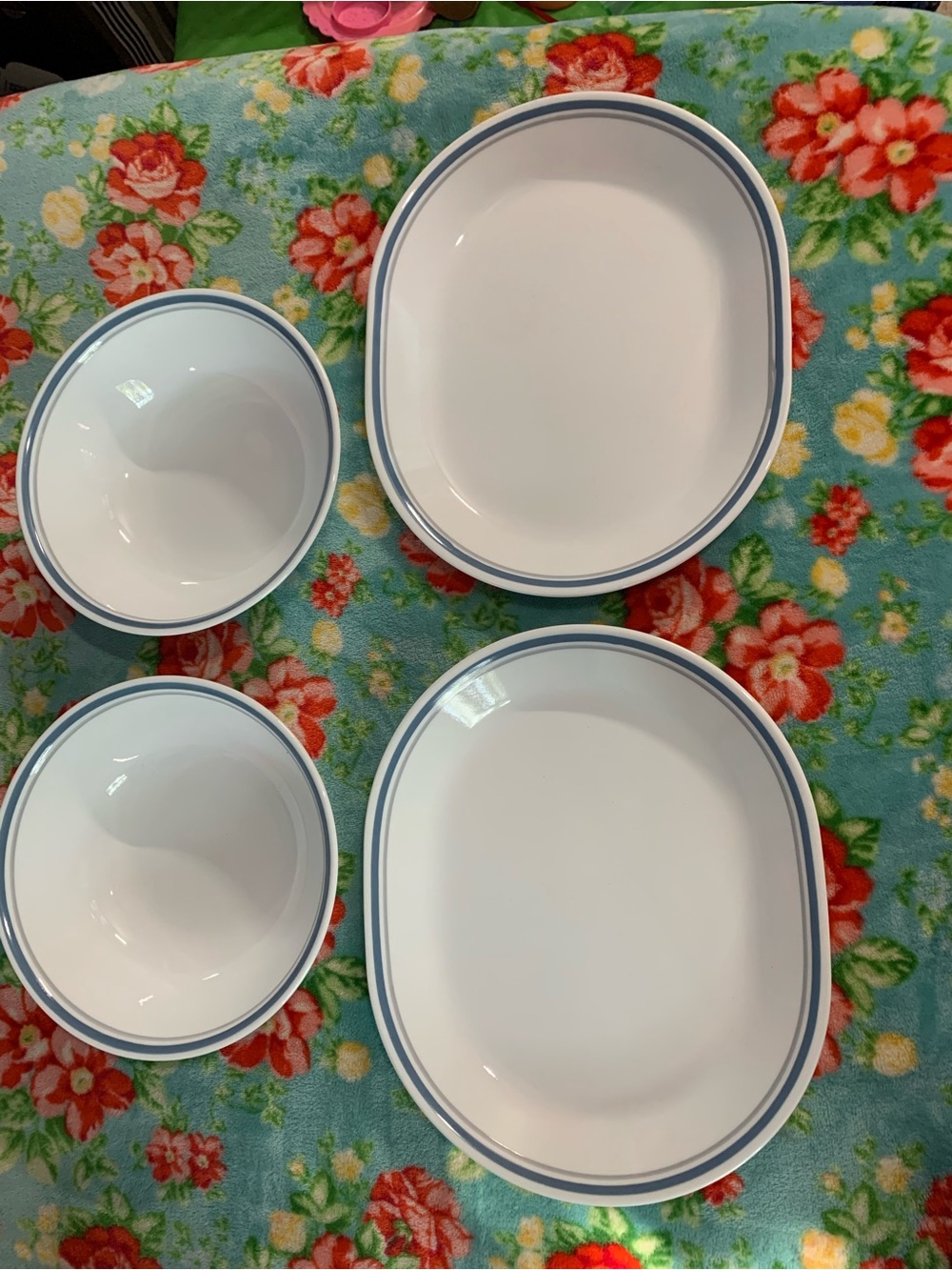 Vintage Corelle Country Cottage 4 Piece Set Serving Pieces